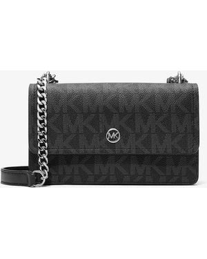 Michael Kors Outlet Mkbolso De Hombro Abbott Pequeño Con Logotipo - Gris