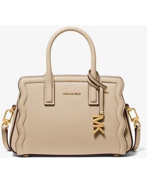 Michael Kors Laila Extra-Small Pebbled Leather Convertible Crossbody Bag - Natural