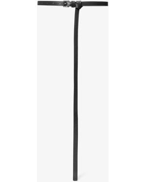 Michael Kors Carolyn Leather Waist Belt - White
