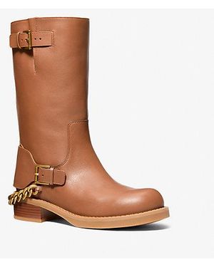 Michael Kors Cayden Leather Boot - Brown