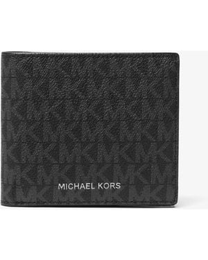 Michael Kors Hudson Signature Logo Billfold Wallet - White