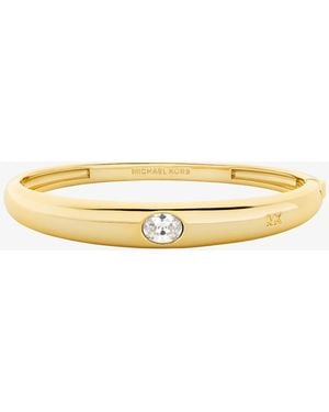 Michael Kors Oval Stone Bangle - Metallic