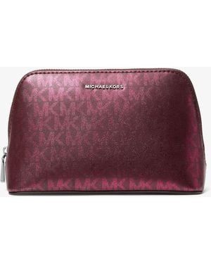 MICHAEL Michael Kors Mk Jet Set Small Metallic Signature Logo Travel Kit - Purple