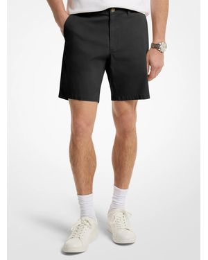 Michael Kors Mk Stretch Cotton Shorts - Black