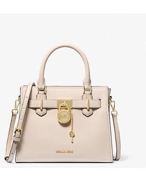 Michael Kors Hamilton Small Leather Satchel in Purple Lyst