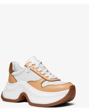 MICHAEL Michael Kors Mk Arla Leather Trainer - White
