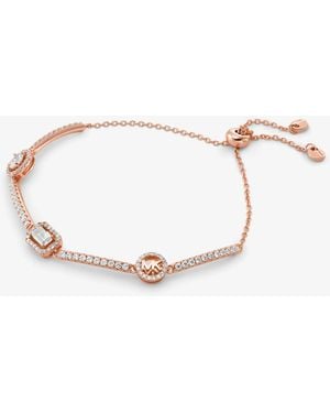 Michael Kors Pavé Precious Metal-Plated Sterling Bracelet - Natural