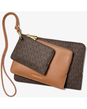 MICHAEL Michael Kors Michael Kors Jet Set 3-In-1 Smooth And Signature Logo Pouches - White