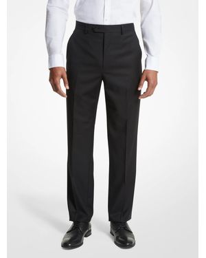 Michael Kors Michael Kors Modern-Fit Wool Blend Suit Pants - Black