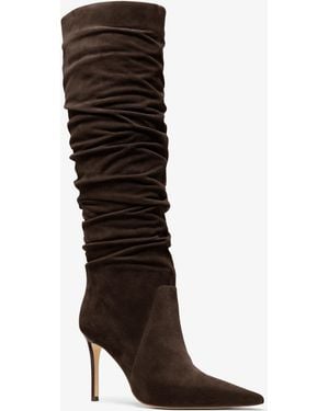 Michael Kors Mk Dawn Leather Boot - Brown