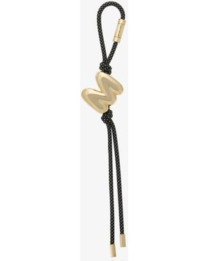 MICHAEL Michael Kors Mk Initial-Tone And Speckled Cord Bag Charm - White
