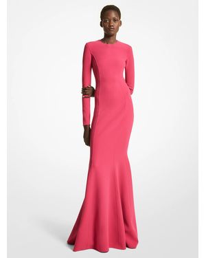 Michael Kors Michael Kors Stretch Wool Fishtail Gown - Red