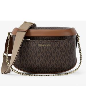 Michael Kors Outlet Mk Slater Medium Signature Logo Sling Pack - Brown