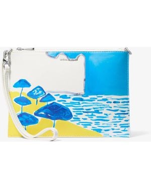Michael Kors X Christina Zimpel Jet Set Extra-Large Convertible Wristlet - Blue