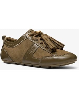 MICHAEL Michael Kors Mk Keely Tassel Suede Trainer - Brown