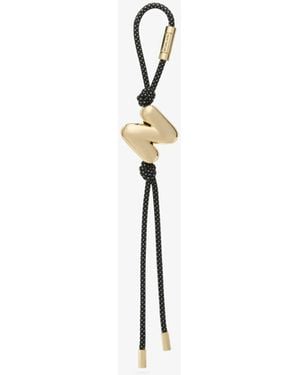 MICHAEL Michael Kors Mk Initial-Tone And Speckled Cord Bag Charm - White