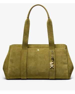 MICHAEL Michael Kors Mk Romee Large Suede Tote Bag - Green