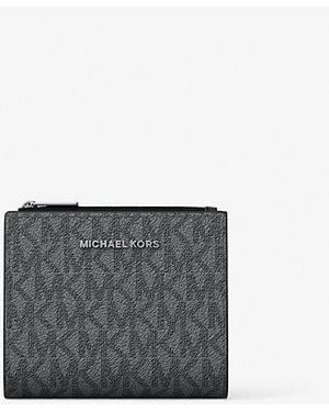 Michael Kors Hudson Signature Logo Wallet - Gray