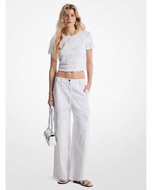 MICHAEL Michael Kors Cotton Cargo Pants - White