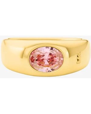 Michael Kors Oval Stone Signet Ring - White