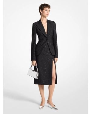 Michael Kors Sequin Wool Blazer - Black
