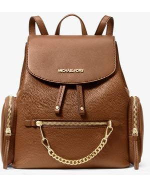 Michael Kors Jet Set Medium Pebbled Leather Backpack - Brown