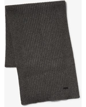 Michael Kors Mk Ribbed Knit Scarf - Black