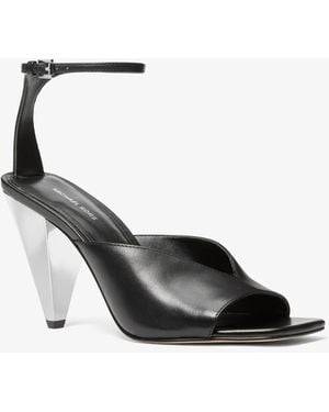 MICHAEL Michael Kors Electra Leather Sandal - Black