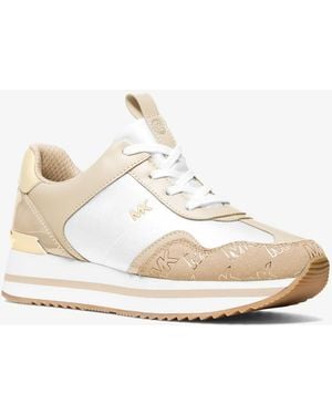 MICHAEL Michael Kors Mk Raina Mixed-Media Trainer - White