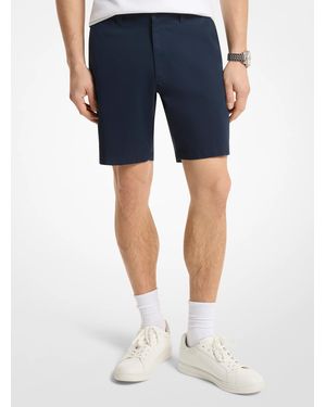 Michael Kors Mk Stretch Cotton Shorts - Blue