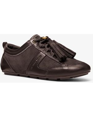 Michael Kors Mk Keely Tassel Suede Trainer - Brown