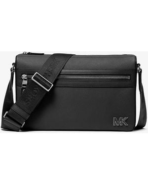 Michael Kors Mk Borsa Messenger Edison Media - Nero