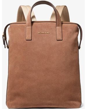Michael Kors Nicholas Suede Convertible Backpack - Brown