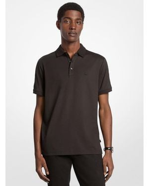 Michael Kors Mk Logo Cotton Polo Shirt - Black