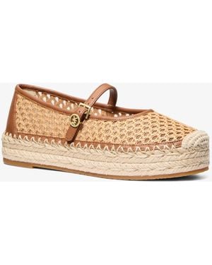 Michael Kors Belina Signature Logo Platform Espadrille - Natural