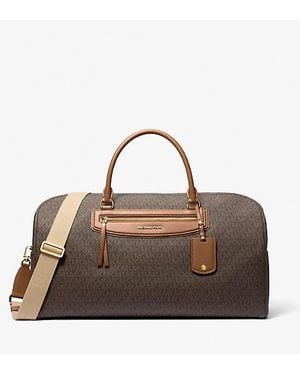 MICHAEL Michael Kors Mk Jet Set Travel Extra-Large Signature Logo Weekender Bag - Brown