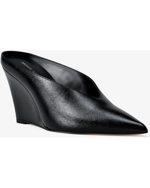 MICHAEL Michael Kors Michael Kors Xandra Leather Wedge Mule - Black
