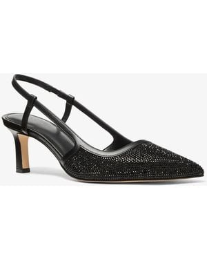 MICHAEL Michael Kors Mk Alora Suede Slingback Pump - White