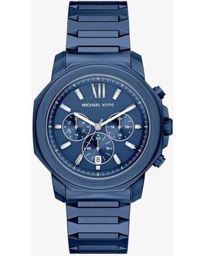 Michael Kors Oversized Prescott-Tone Watch - Blue