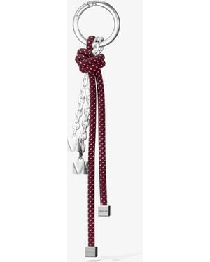 MICHAEL Michael Kors Mk-Tone And Speckled Cord Bag Charm - White