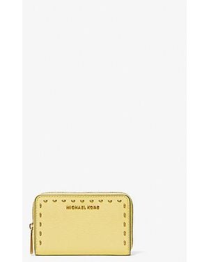 Michael Kors Small Studded Leather Wallet - Metallic