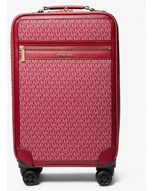 Michael Kors Jet Set Travel Small Signature Logo Suitcase - Red