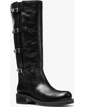 MICHAEL Michael Kors Mk Darrington Leather Boot - Black