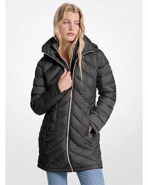 Michael Kors Packable Quilted Nylon Puffer Coat - Grey