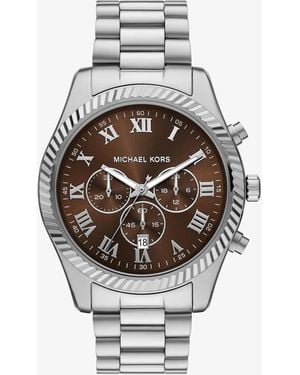 Michael Kors Mk Orologio Lexington Oversize Tonalità - Bianco