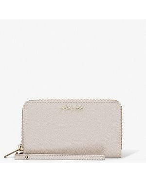 Michael Kors Large Pebbled Leather Smartphone Wristlet - White