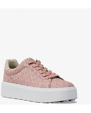 Michael Kors Romey Two-Tone Logo Platform Sneaker - Pink