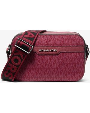 Michael Kors Michael Kors Hudson Signature Logo Camera Crossbody Bag - Purple