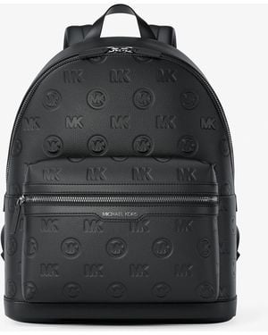 Michael Kors Cooper Medium Logo Debossed Dome Backpack - Black