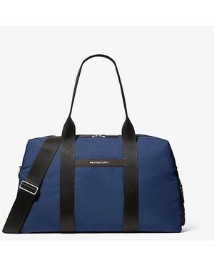 Michael Kors Lautner Large Nylon Weekender Bag - Blue